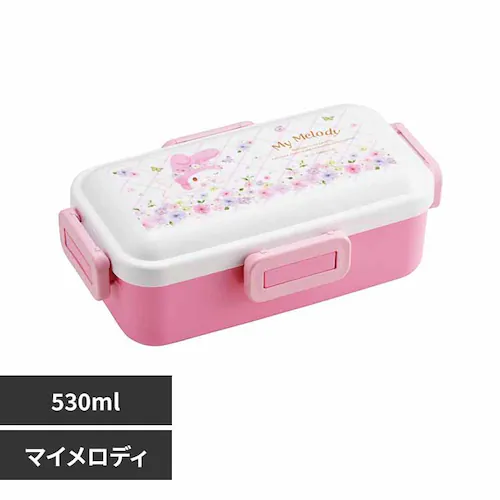 弁当箱 お弁当箱 スリム 530ml パステル水彩花柄 PFLB6 マイメロディ_0