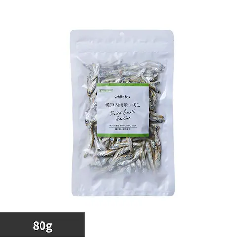 ホワイトフォックス 瀬戸内海産いりこ 80g 【プラザセレクト】_0