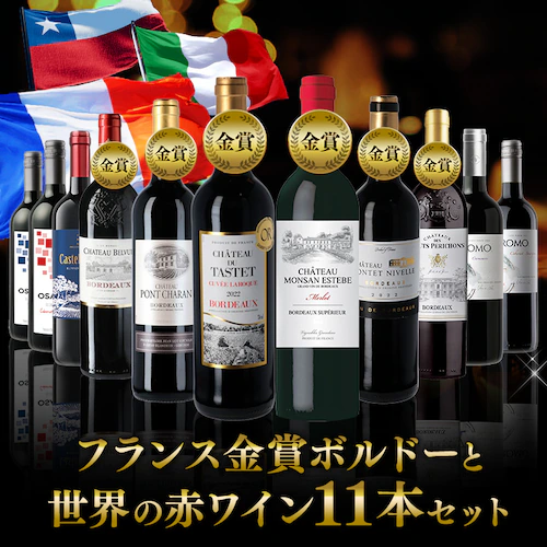 フランス金賞ワインと世界の赤ワイン 11本セット_0