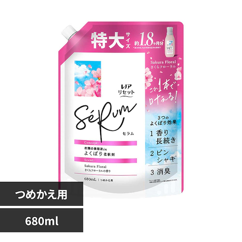P&Gジャパン合同会社 レノアリセットセラム さくらフローラルの香り つめかえ用特大サイズ_0