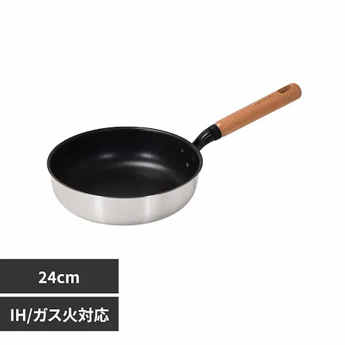 パール金属 深型フライパン 24cm 2層鋼ダイヤモンドコート HC-890 【プラザセレクト】_0