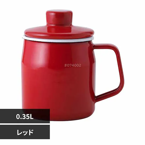 富士ホーロー ホーローオイルポット 0.35L OP-0.35L.R レッド_0