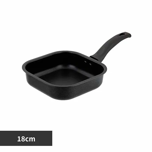 LIV PLUS 四角すぎる!フライパン 18cm ブラック ND-3631 【プラザセレクト】_0