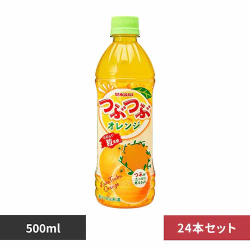 つぶつぶオレンジ500ml×24本 【プラザセレクト】_0