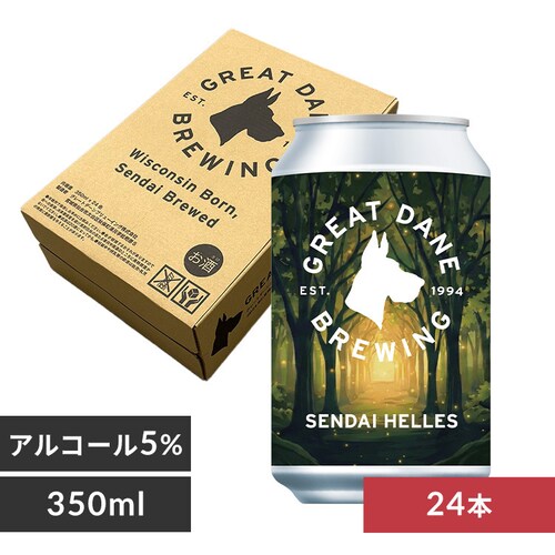 Great Dane Brewing�@�O���[�g�E�f�[���E�u�����[�C���O SENDAI HELLES 350ml�ʁ~24�{ �y�v���U�Z���N�g�z_0