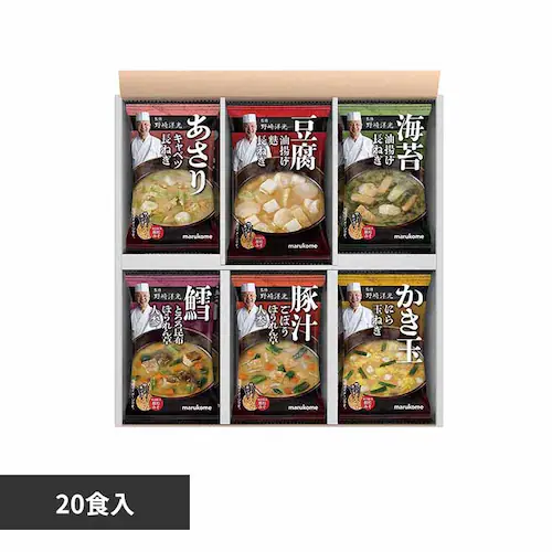 プラス糀 野崎洋光監修 FD顆粒みそ汁詰め合わせ 20食 【プラザセレクト】_0
