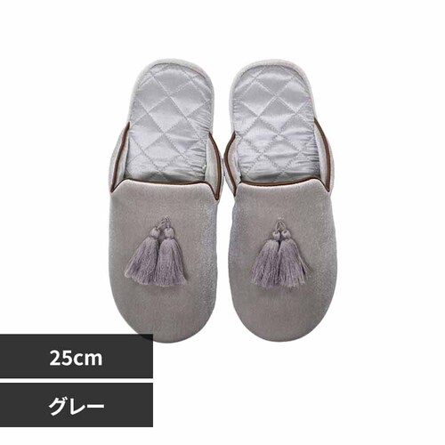 タッセルベロアスリッパ SHR-42446 グレー_0