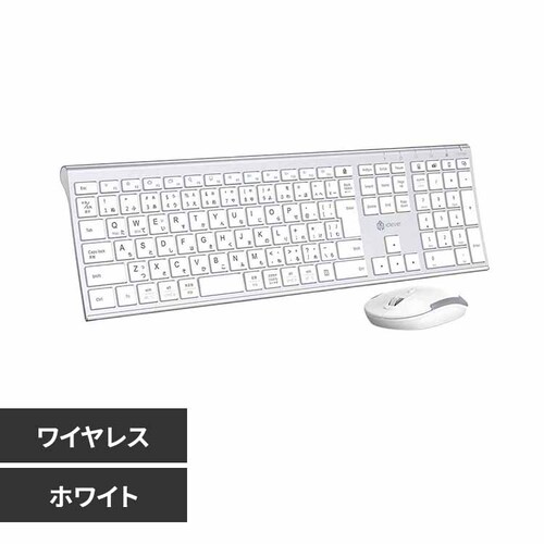 iClever ワイヤレスキーボード&マウスセット BK23Combo シルバーホワイト_0