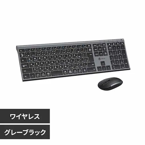 iClever ���C�����X�L�[�{�[�h���}�E�X�Z�b�g BK23Combo �O���[�u���b�N_0