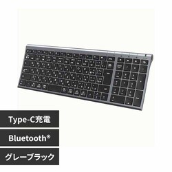 iClever Bluetooth�L�[�{�[�h BK22 �iType-C�j �O���[�u���b�N