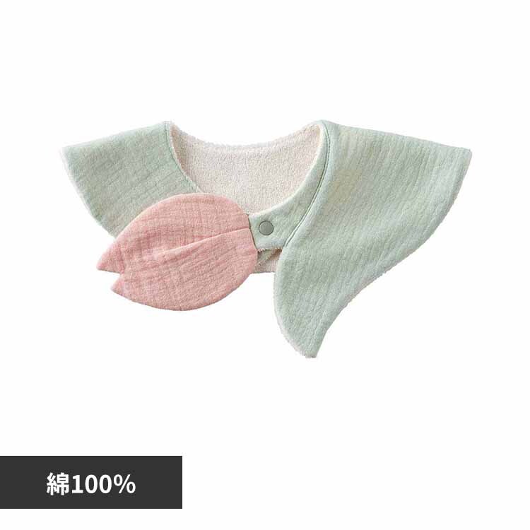 ｜子供服のセレクトショップ スタイ (チェリースモークピンク×アイボリー) 2点ベストスタイ&ふりふりベビーパンツ MARKEY'S マーキーズ STORE ONLINE スタイ・よだれかけ