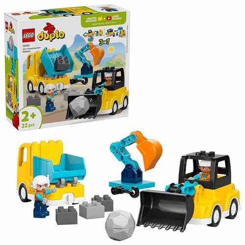 DUPLO 3 in 1 こうじげんばの車 10475 【プラザセレクト】_0