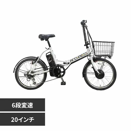 アイトン 【完成品お届け】電動自転車 6段変速 20インチ AIT206-EA シェルホワイト【時間指定不可】【代引き不可】_0