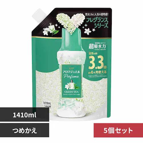 レノア 【5個セット】レノアアロマジュエル つめかえ用超特大サイズ グリーンティーの香り_0