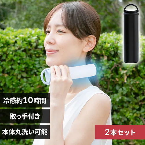 【2個セット】氷のうアイススティック 取っ手付き ブラック_0