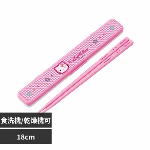スケーター 抗菌お箸セット 18cm ABC3AG ハローキティカオハナ【代引き不可】_0