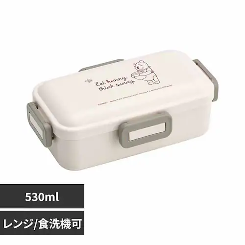 弁当箱 スケーター スリム弁当箱 530ml PFLB6 くまのプーさんシンプルロゴ_0