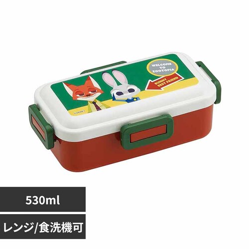弁当箱 スケーター スリム抗菌弁当箱 530ml PFLB6AG ズートピアワッペン_0