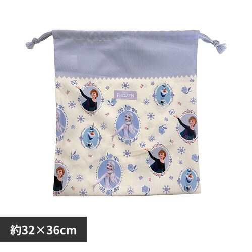 ディズニー 巾着(大) D7473IV-1 アナと雪の女王_0