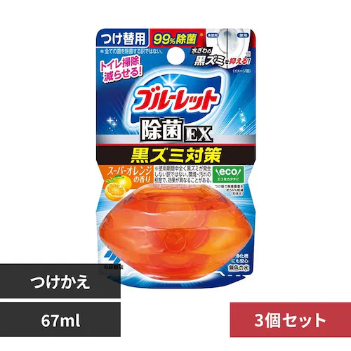 液体ブルーレット 【3個セット】液体ブルーレットおくだけ除菌EX つけ替え スーパーオレンジ_0