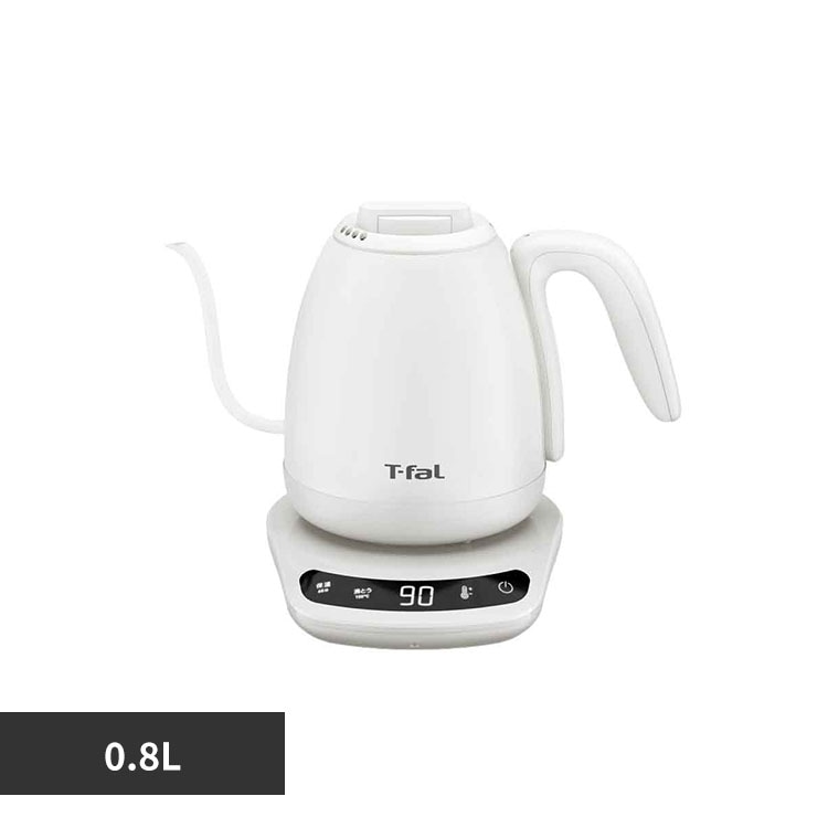 T-fal�i�e�B�t�@�[���j �d�C�P�g�� �h���b�v�P�g�� �J�t�F���b�N �R���g���[��0.8L �z���C�g KO9201JP