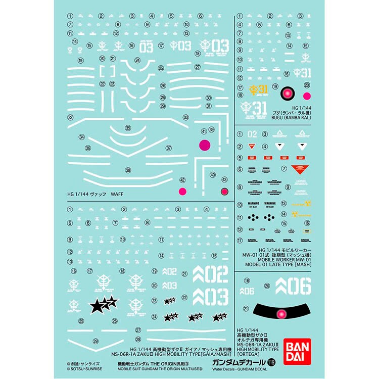 �K���_���f�J�[��No.119 HG 1/144 �@����m�K���_�� THE ORIGIN�ėp3 611765