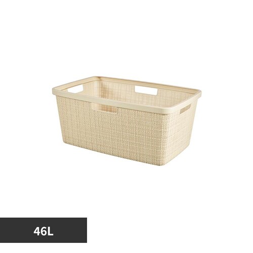 Jute(ジュート) ランドリーバスケット46L ホワイト_0