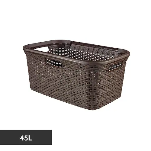Style(スタイル) ランドリーバスケット45L CV-051 ブラウン_0
