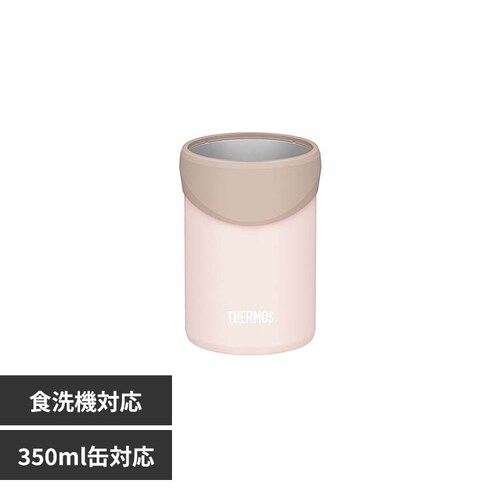 サーモス保冷缶ホルダー 350ml ベージュピンク_0