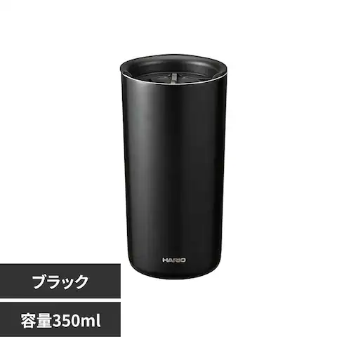 HARIO セラミックコーティング 真空二重タンブラー 350ml CTF-350-B ブラック_0