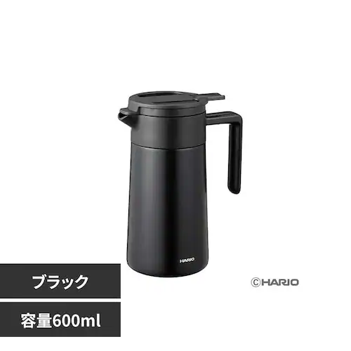 HARIO セラミック 真空二重保温ポット 600ml CHP-600-B ブラック_0
