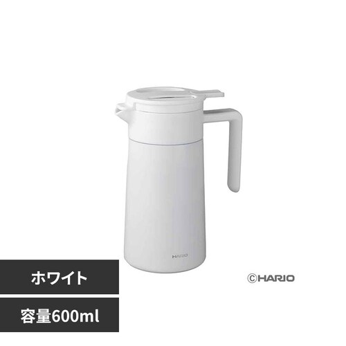 HARIO セラミック 真空二重保温ポット 600ml CHP-600-W ホワイト_0