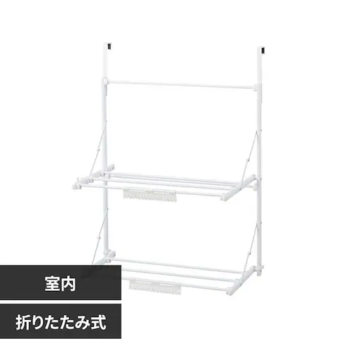 LIV PLUS �h�A�n���K�[ 2�i �t�b�N �L�k �܂��� �������� �y�� Quick Lock �z���C�g NY-391_0