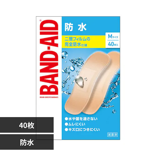 バンドエイド バンドエイド 救急絆創膏 防水 Mサイズ 40枚_0