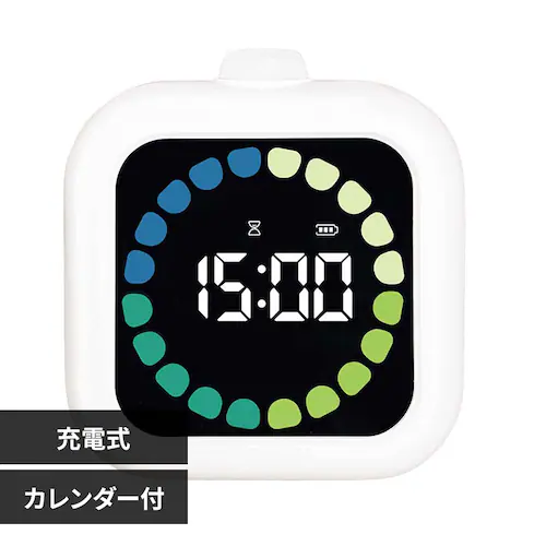 sology ミライタイマー(カレンダー付・充電タイプ) TMS4202WH ホワイト_0