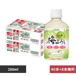【40本+8本】Dydo 梅よろし 280ml