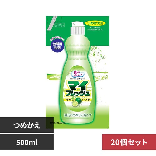 ロケット石鹸 【20個セット】マイフレッシュE 詰替用 500g_0