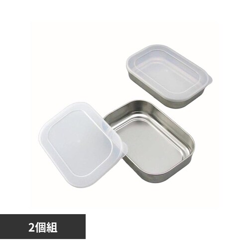 下村企販 ステンレスふた付保存容器 2個組 35334_0