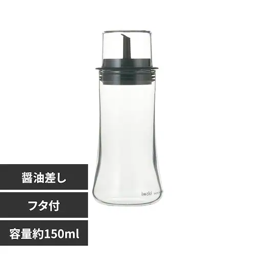 iwaki フタ付き耐熱ガラス調味料入れ 150ml_0