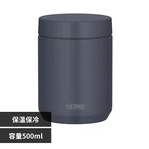 THERMOS �y�H��@�Ή����f���z �T�[���X �^��f�M�X�[�v�W���[ 500ml JED-501 �l�C�r�[�u���b�N_0