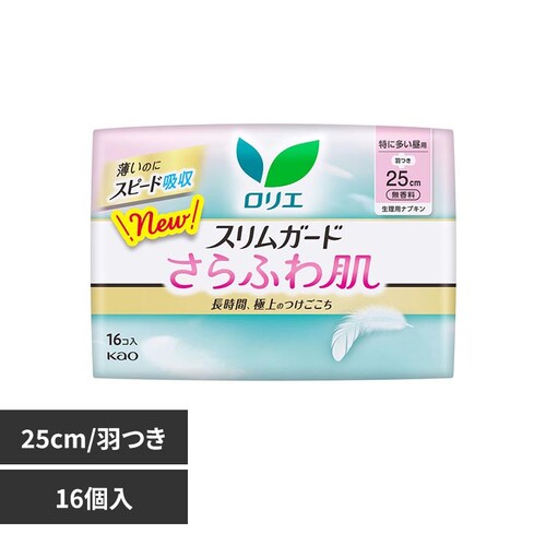 花王 ロリエ さらふわ肌 特に多い昼用羽つき16個_0
