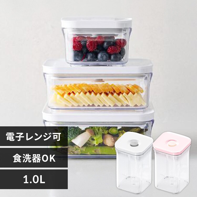 VAKUEN 真空保存容器 MINI 0.5L OT-5R ローズ 7363574 │アイリス
