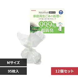 【12個セット】ニオレスト 超防臭袋 家庭用生ごみの処理に Mサイズ 95枚