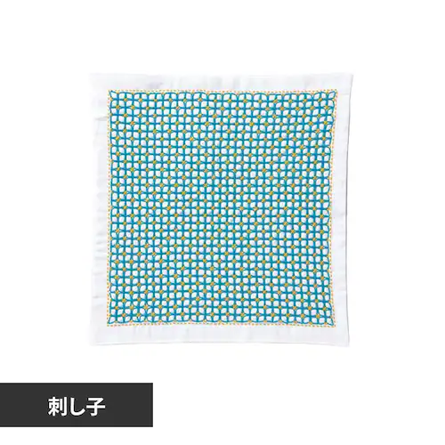 Olympus 刺し子キット 花ふきん(白)くぐり刺し SK351 朝顔_0