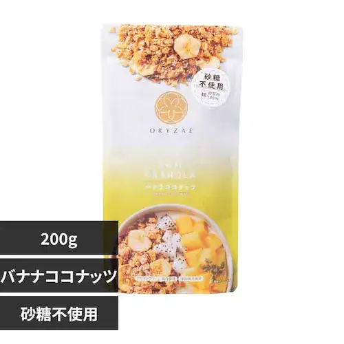 【訳あり】【最短賞味期限:2027年1月9日】オリゼ 米麹グラノーラ バナナココナッツ 200g_0