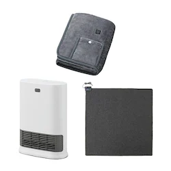 �啗�ʃZ���~�b�N�t�@���q�[�^�[ W�Z���T�[ �z���C�g / �z�b�g�J�[�y�b�g 2�� 176�~176cm / USB�d�C�ѕz 90�~60cm �O���[