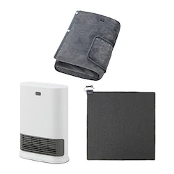 �啗�ʃZ���~�b�N�t�@���q�[�^�[ W�Z���T�[ �z���C�g / �z�b�g�J�[�y�b�g 2�� 176�~176cm / USB�d�C�ѕz 160�~80cm �O���[