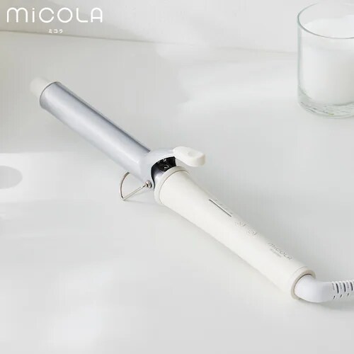 MiCOLA カールアイロン セラミックコーティング 32mm HIR-MC102-W オフホワイト【ラッピング対象商品 黒色】_0