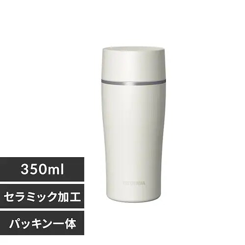 セラミックコーティングマグボトル350ml CMSS-350 ホワイト【ラッピング対象商品 ピンク】【バースデイカード】_0