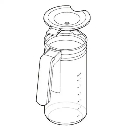 コーヒーサーバーとサーバー蓋 アイボリー≪コーヒーメーカーCMS-0800用≫ 905956_0